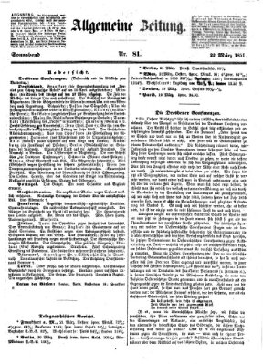 Allgemeine Zeitung Samstag 22. März 1851