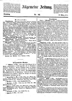 Allgemeine Zeitung Sonntag 23. März 1851