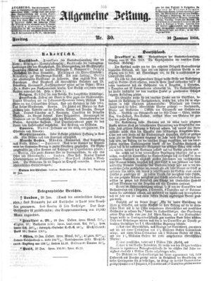 Allgemeine Zeitung Freitag 30. Januar 1852