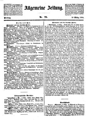 Allgemeine Zeitung Freitag 19. März 1852