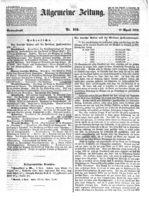 Allgemeine Zeitung Samstag 10. April 1852
