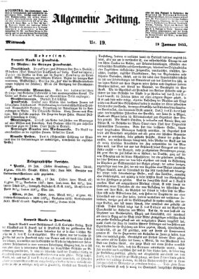 Allgemeine Zeitung Mittwoch 19. Januar 1853