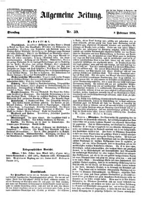 Allgemeine Zeitung Dienstag 8. Februar 1853