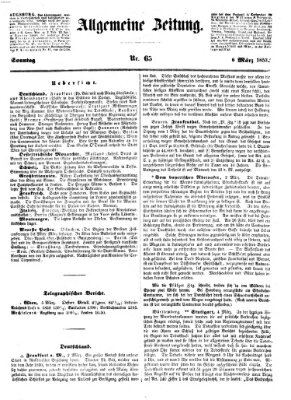 Allgemeine Zeitung Sonntag 6. März 1853