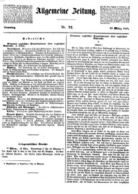 Allgemeine Zeitung Sonntag 13. März 1853