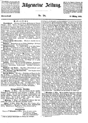 Allgemeine Zeitung Samstag 19. März 1853