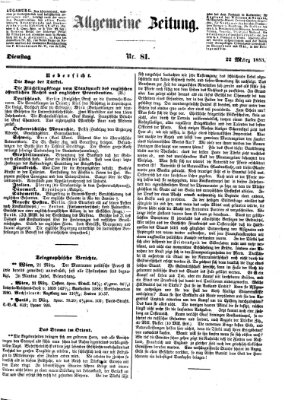 Allgemeine Zeitung Dienstag 22. März 1853