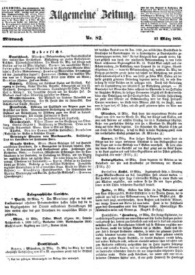 Allgemeine Zeitung Mittwoch 23. März 1853