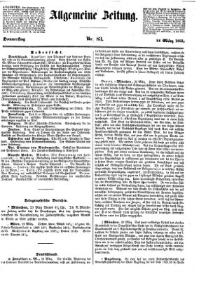 Allgemeine Zeitung Donnerstag 24. März 1853