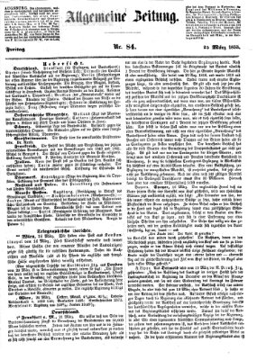 Allgemeine Zeitung Freitag 25. März 1853