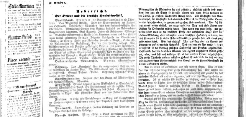 Allgemeine Zeitung Samstag 26. März 1853