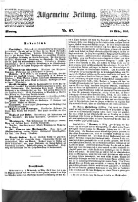 Allgemeine Zeitung Montag 28. März 1853