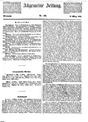 Allgemeine Zeitung Mittwoch 30. März 1853