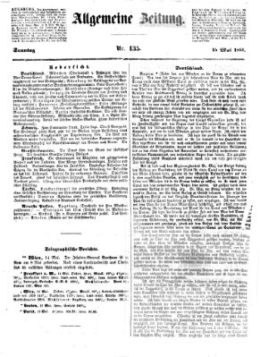 Allgemeine Zeitung Sonntag 15. Mai 1853