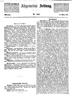 Allgemeine Zeitung Montag 23. Mai 1853