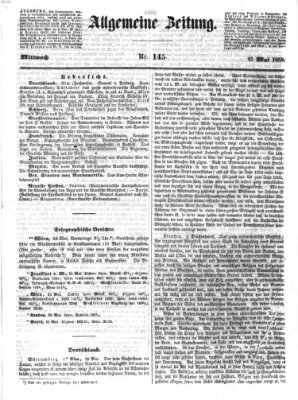 Allgemeine Zeitung Mittwoch 25. Mai 1853