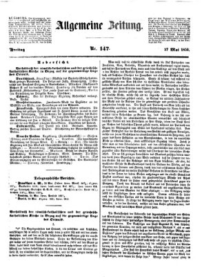 Allgemeine Zeitung Freitag 27. Mai 1853