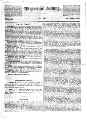 Allgemeine Zeitung Mittwoch 12. Oktober 1853