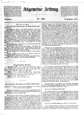 Allgemeine Zeitung Sonntag 16. Oktober 1853