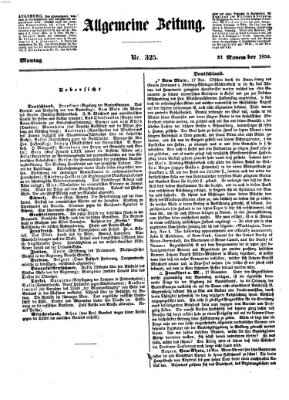 Allgemeine Zeitung Montag 21. November 1853