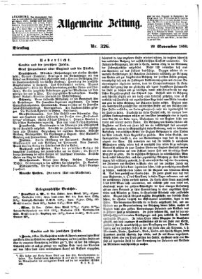 Allgemeine Zeitung Dienstag 22. November 1853