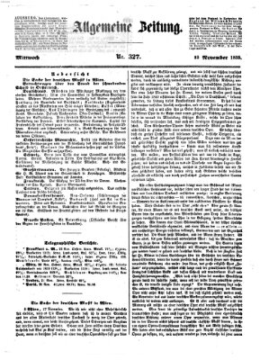 Allgemeine Zeitung Mittwoch 23. November 1853