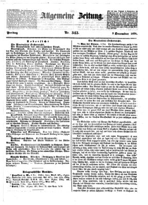 Allgemeine Zeitung Freitag 9. Dezember 1853