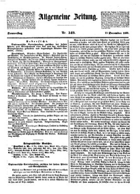 Allgemeine Zeitung Donnerstag 15. Dezember 1853