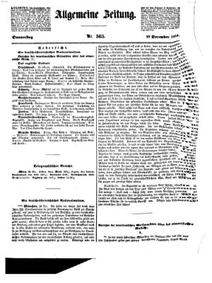 Allgemeine Zeitung Donnerstag 29. Dezember 1853