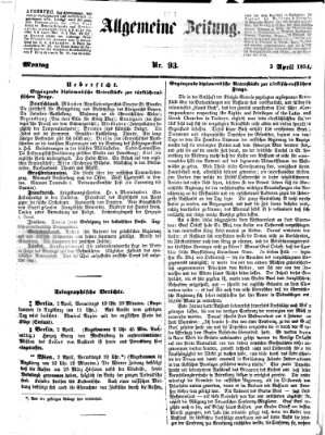 Allgemeine Zeitung Montag 3. April 1854