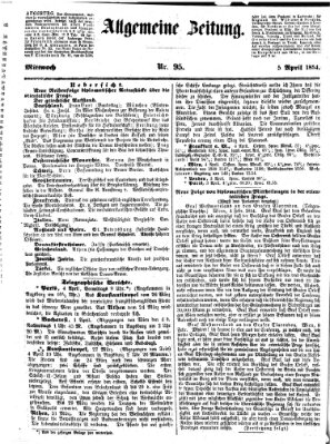 Allgemeine Zeitung Mittwoch 5. April 1854