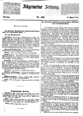 Allgemeine Zeitung Sonntag 16. April 1854
