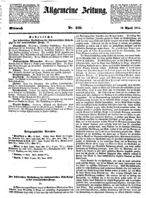 Allgemeine Zeitung Mittwoch 19. April 1854