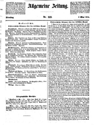 Allgemeine Zeitung Dienstag 2. Mai 1854