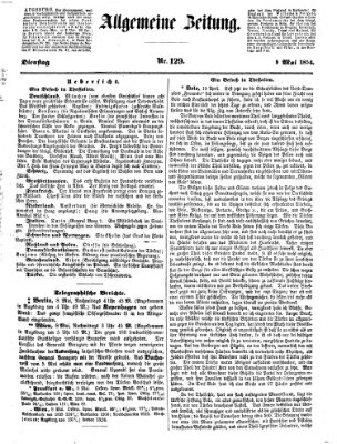 Allgemeine Zeitung Dienstag 9. Mai 1854