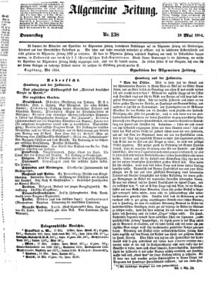 Allgemeine Zeitung Donnerstag 18. Mai 1854