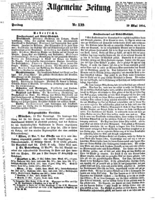 Allgemeine Zeitung Freitag 19. Mai 1854