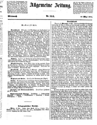 Allgemeine Zeitung Mittwoch 24. Mai 1854