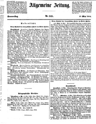 Allgemeine Zeitung Donnerstag 25. Mai 1854