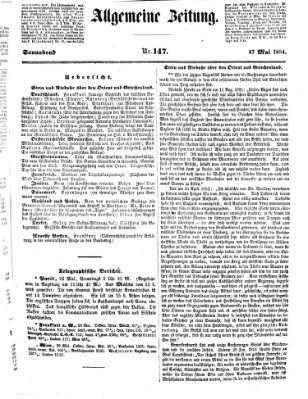 Allgemeine Zeitung Samstag 27. Mai 1854