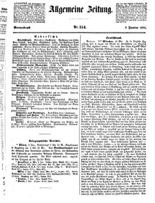 Allgemeine Zeitung Samstag 3. Juni 1854