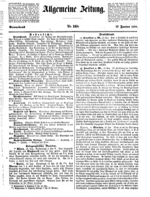 Allgemeine Zeitung Samstag 17. Juni 1854