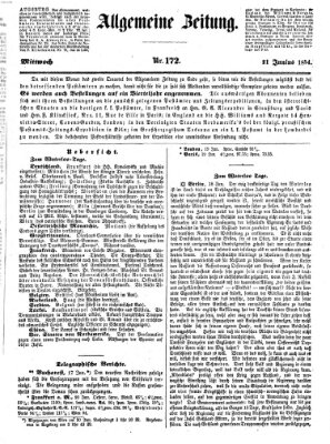 Allgemeine Zeitung Mittwoch 21. Juni 1854