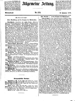 Allgemeine Zeitung Samstag 24. Juni 1854