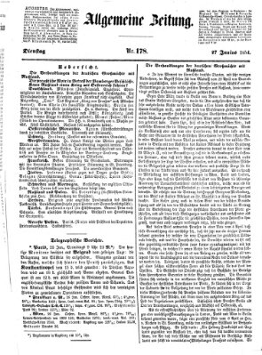 Allgemeine Zeitung Dienstag 27. Juni 1854