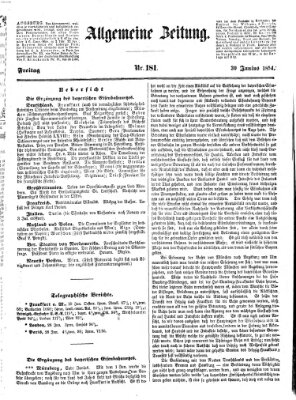 Allgemeine Zeitung Freitag 30. Juni 1854