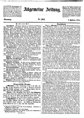 Allgemeine Zeitung Sonntag 2. Juli 1854