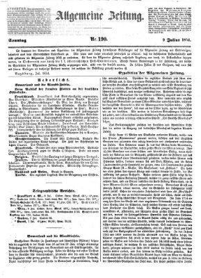 Allgemeine Zeitung Sonntag 9. Juli 1854