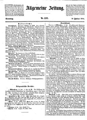 Allgemeine Zeitung Sonntag 16. Juli 1854