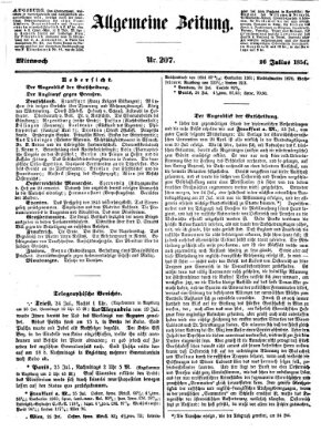 Allgemeine Zeitung Mittwoch 26. Juli 1854